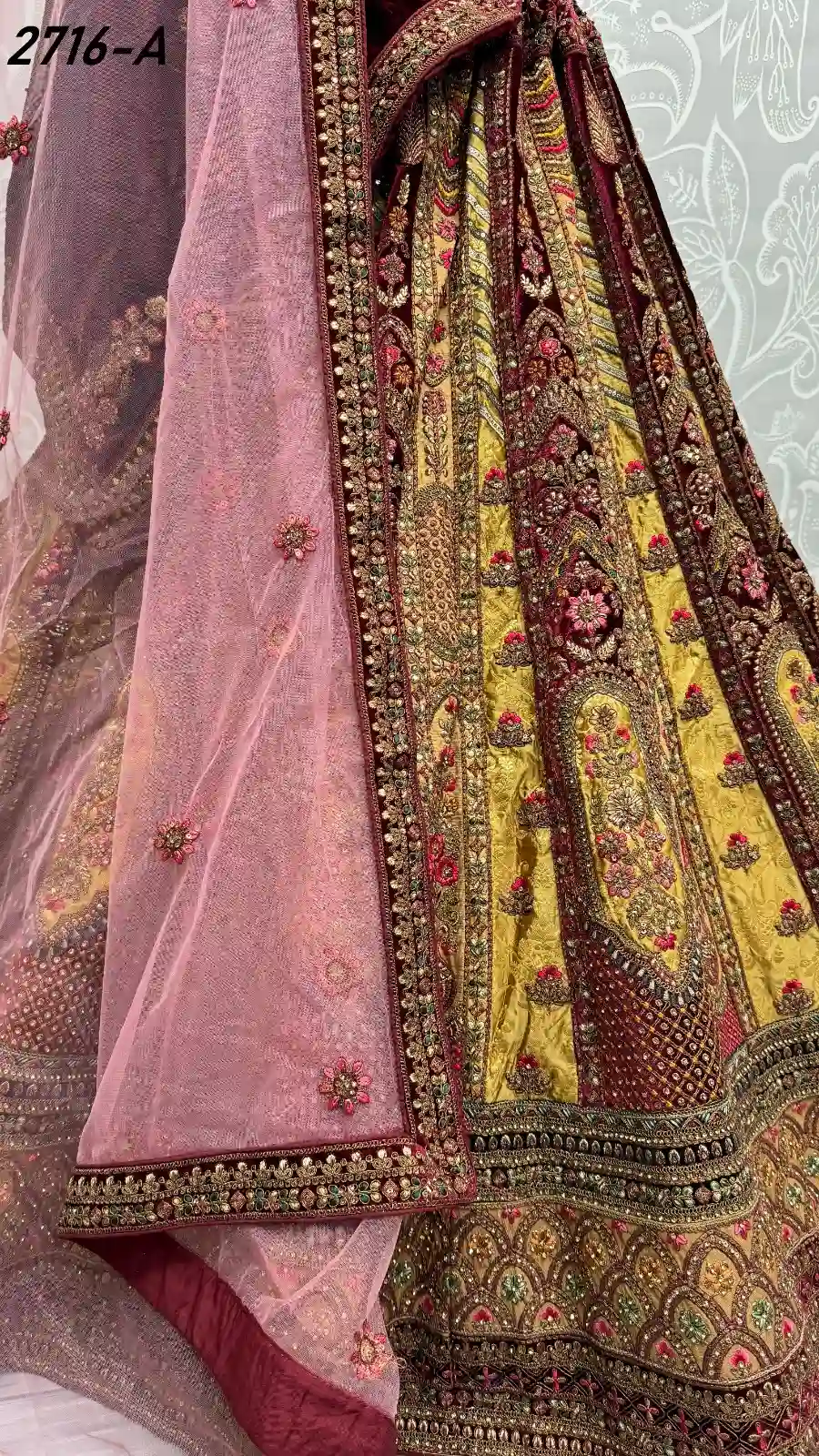 Anjani Art 2716A To 2716C Velvet Wholesale Lehenga Catalog — Wholesale Lehenga, MPA wholesale from Surat — view 14